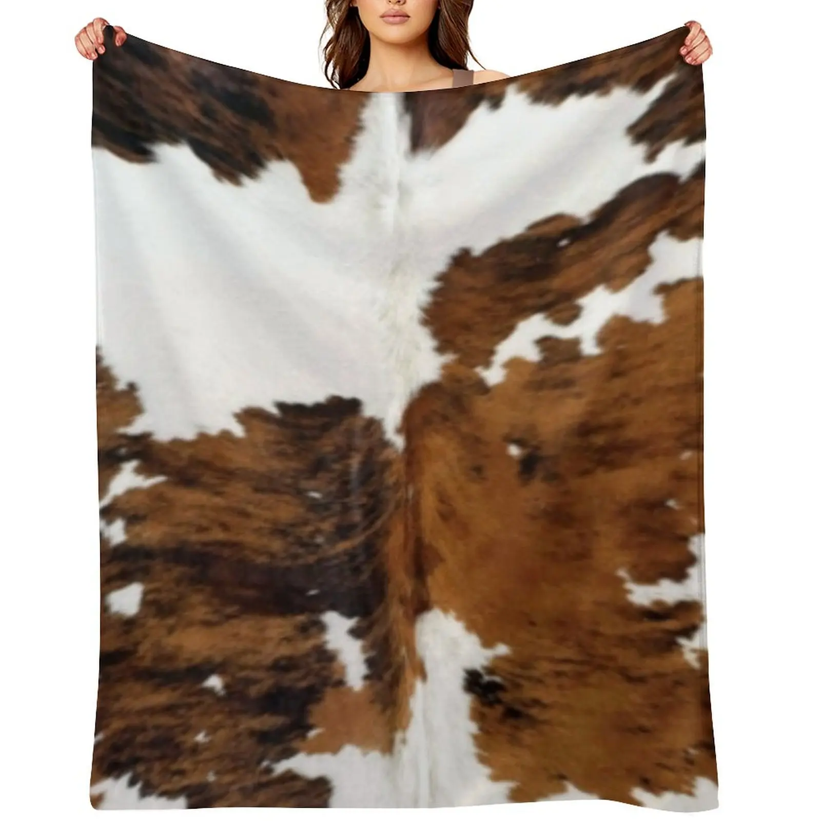 

Brindle Cow Hide Throw Blanket Retros Large Soft Beds Luxury Designer Blankets