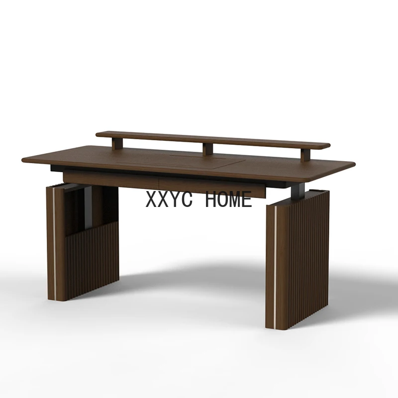 Light Luxury Solid Wood Desk Computer Desk Writing Desk Office Workbench Desktop Adjustable Modern Electric Lifting Table