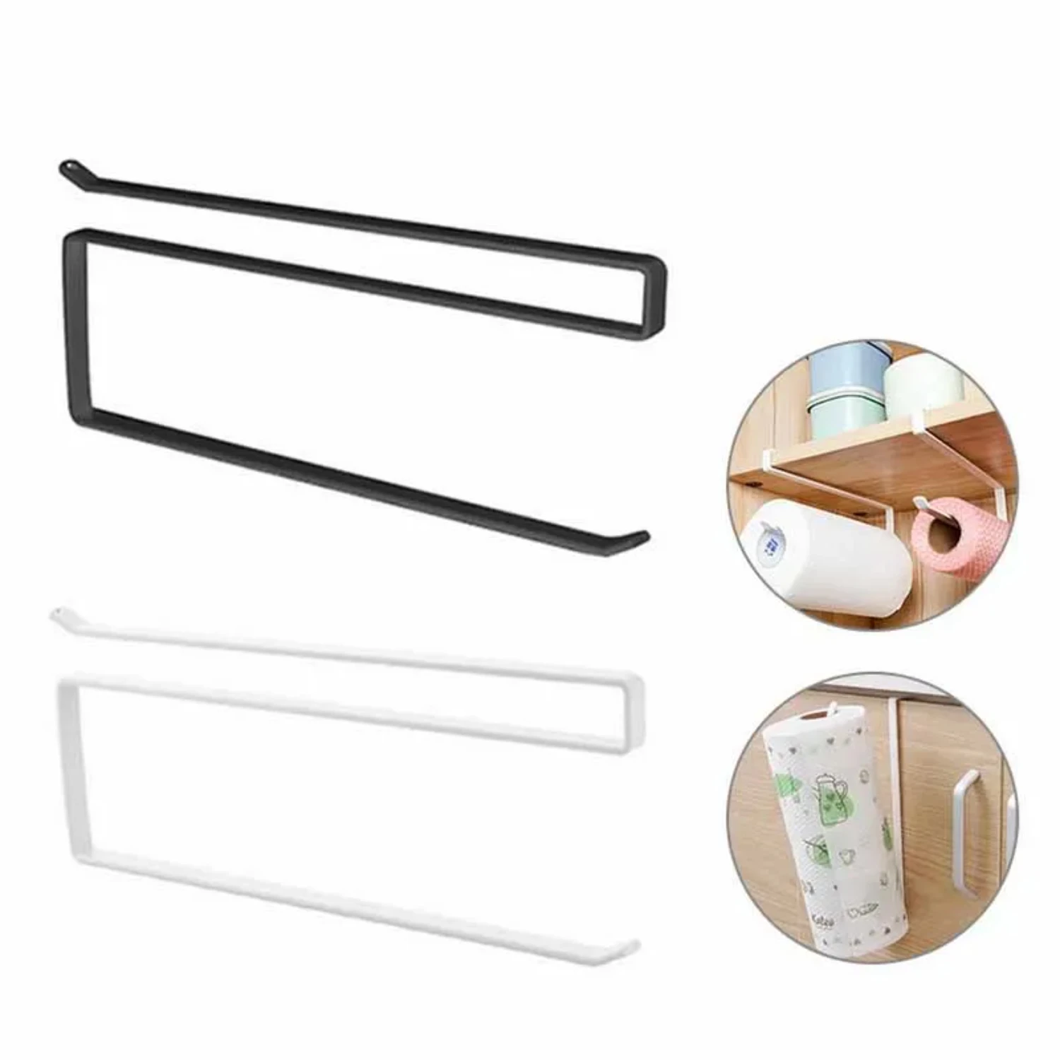 Stylish Wall Mounted Bathroom Toilet Paper Roll Holder and Towel Rack with Hanging Shelf - Space Saving Kitchen Organizer Home D