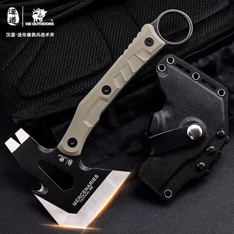 HX OUTDOOTS Engineer Axe Multi functional Tactical Axe Jungle Mountain Outdoor Camping Car Emergency Self Defense Axe
