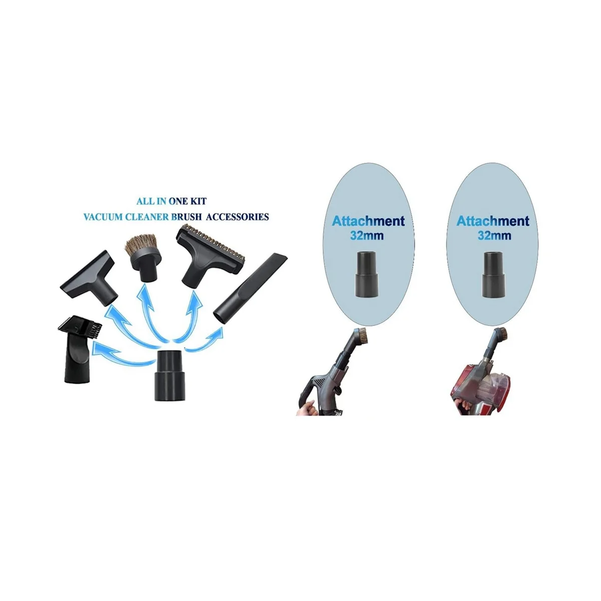A09G-Адаптер вакуумного шланга 1-1/4 дюйма или 1-1/2 дюйма Редуктор соединителя шланга от 35 мм/38 мм/42 мм до 32 мм от 1 3/8 дюйма до 1 1/4 дюйма