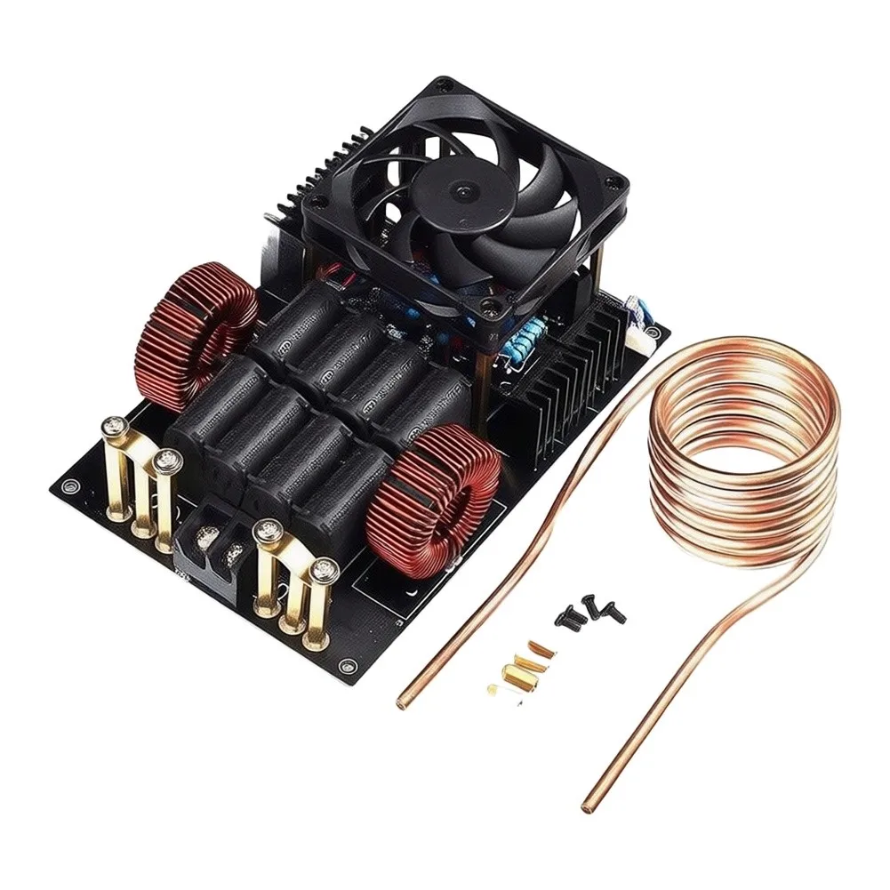 Induction Heating Board Module 12-40V 1000W For Zvs Power Supply For DIY Quenching Annealing Heat Treatment With Cooling Fan PCB