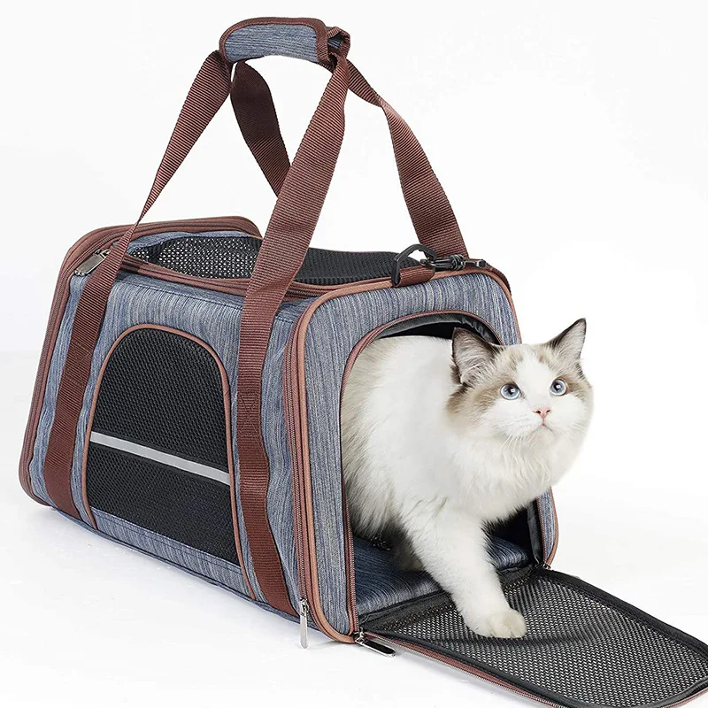 Cat Backpack Out Portable Breathable Handbag Shoulder Bags Foldable Light Car Pet Bag Moggy Cage for Travel Can Be Washed