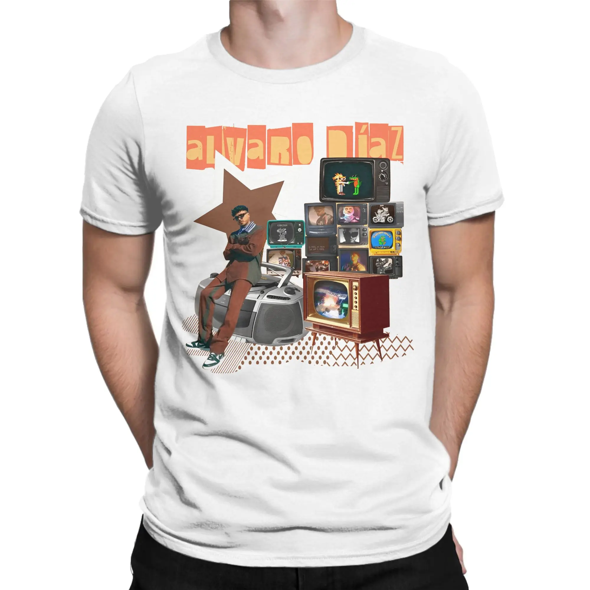 ألفارو دياز سايونارا الرجال تي شيرت خمر تي شيرت قصير الأكمام Crewneck تي شيرت 100% قطن حجم كبير الملابس #2