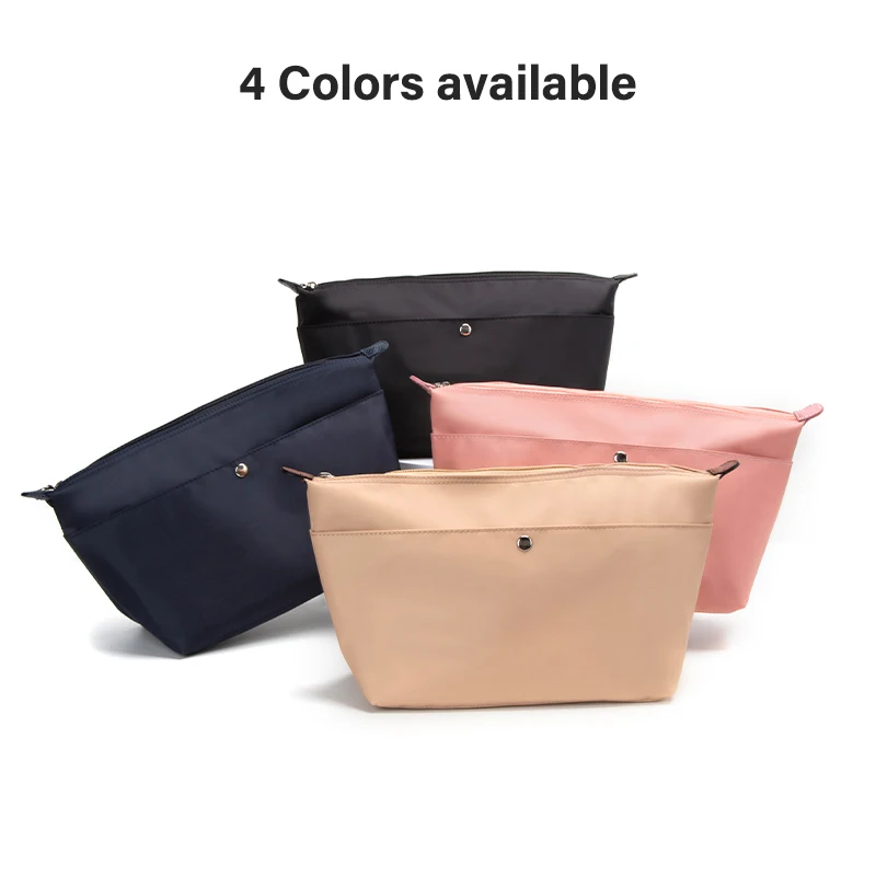 2024 Bag Organizer Insert For Longchamp Tote Bags Handbag S/M/L,Luxury Nylon Purse Organizer Zipper Inner Bag Accessories Shaper