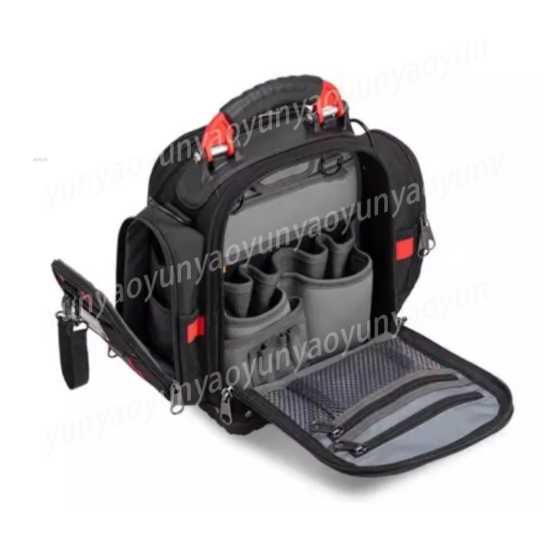 

Профессиональный рюкзак для инструментов, усиленный, водонепроницаемый, с мягкими лямками, многофункциональный, для электриков и техников, органайзер для стройплощадки