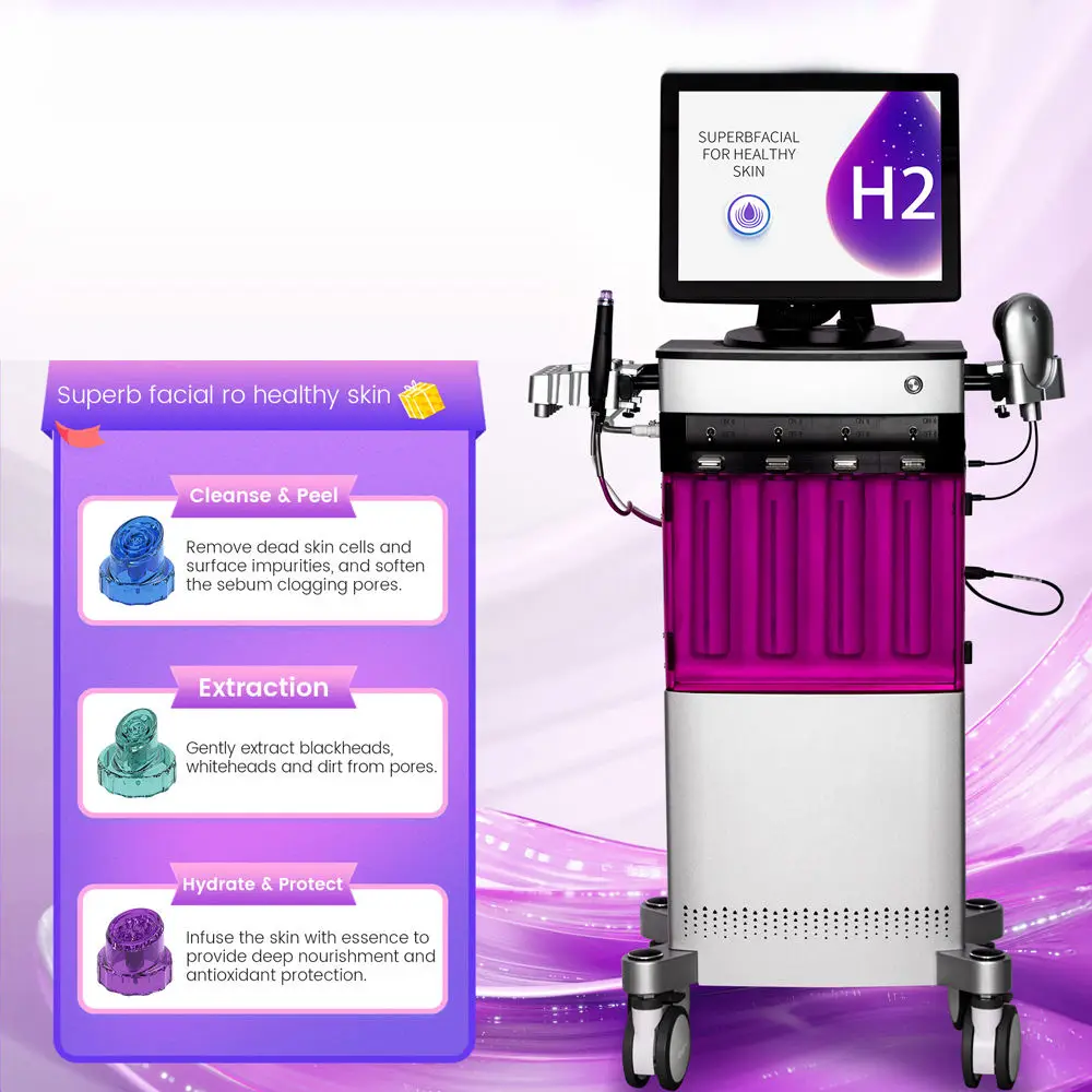 New Hydra Oxygen Facial Multifunction Skin Care Machine: Facial Cleaning, Rejuvenation, Blackhead Removal & Face Lifting