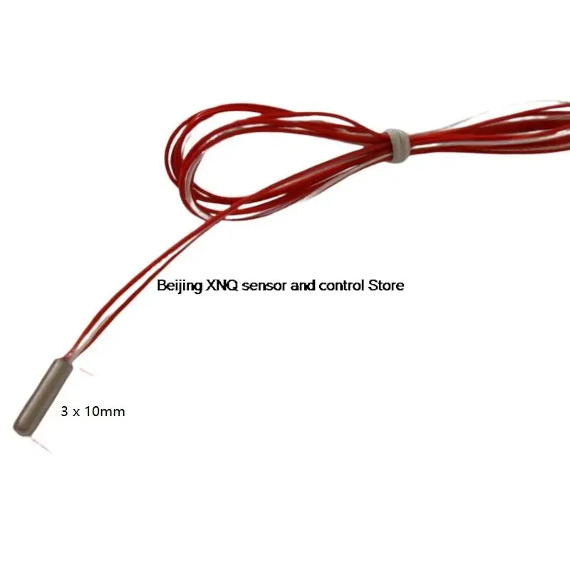 miniature small size micro PT100 platinum thermal resistance temperature sensor 3 x10mm  resistance three-wire