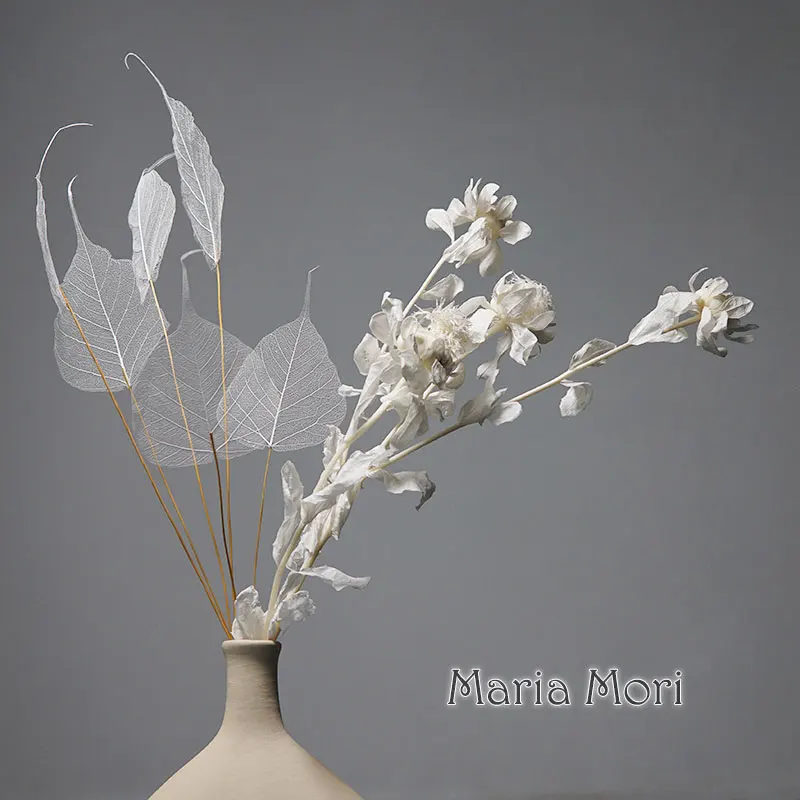 Heimdekoration, Lucency-Blätter, natürliche Blattader, unsterbliche künstliche Blumen, Hochzeit, Tischdekoration, Drahtstiel – Detail 8