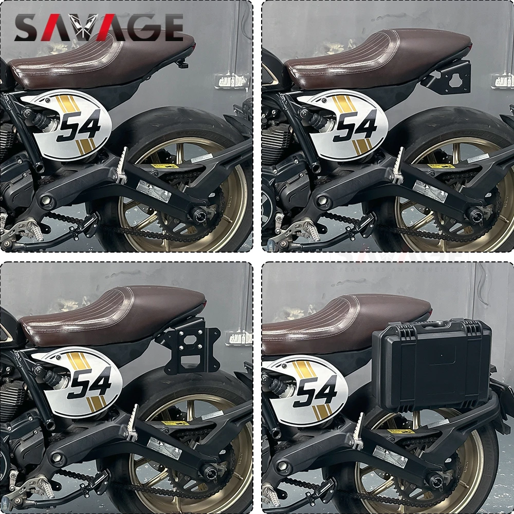 Motorcycle Side Boxes Luggage Storage Side Case Cargo For Ducati Scrambler 800/803 Cafe Racer Full Throttle Nightshift 2015-2024