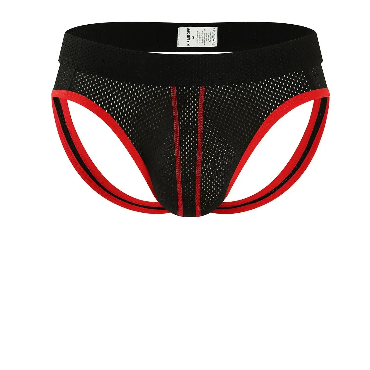 Men's Mesh Jockstrap Thong Underwear with Sexy Pouch Backless Design Breathable Erotic Jock Straps Lingerie Underpants Slips