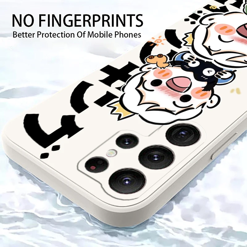 جراب بحبل سائل لطيف لسامسونج غالاكسي ، بي-بوججي ، كي كينج ، آر-لواد ، S24 ، S23 ، S22 ، S21 ، S20 FE ، S10 الترا بلس لايت ، 5 غ ، تبو