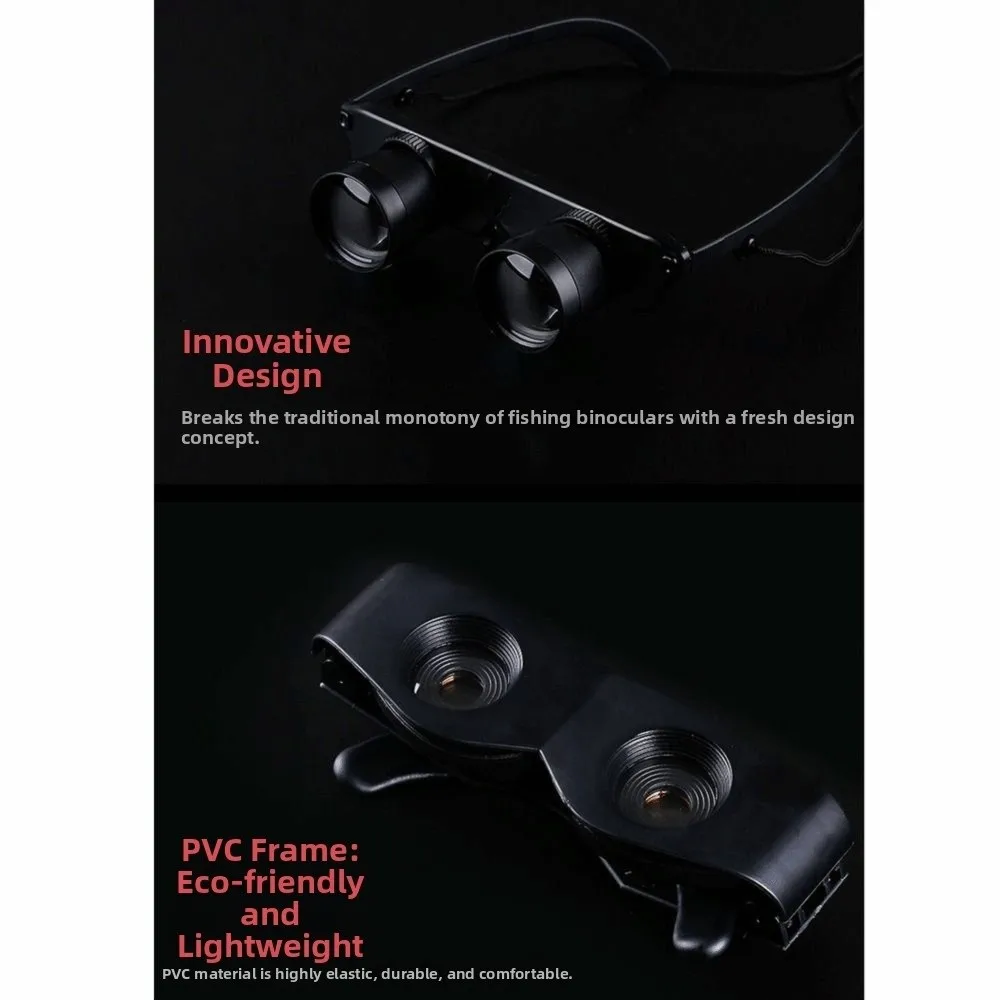 

3X Zoom Fishing Binoculars Hand Free High Definition Magnifying Glasses Ergonomic Design Optical Magnification