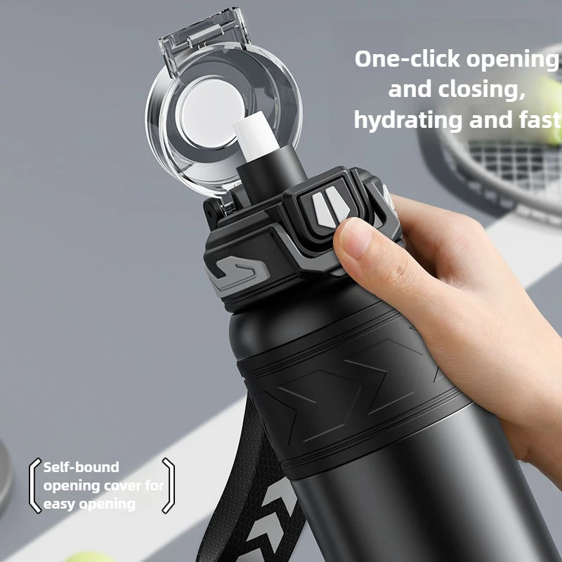 Xiaomi quanGe copo de isolamento copos de água de grande capacidade para homens e mulheres estudantes 316 copos de aço inoxidável copo de palha portátil