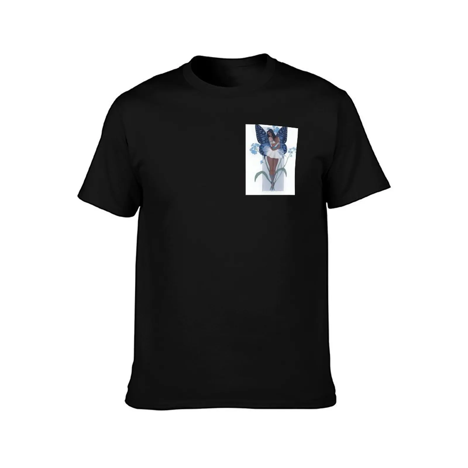 forget-me-not T-Shirt, Summer Casual Cotton Tee, Oversized Streetwear Tops, Vintage Graphic Print, Loose Fit Short Sleeve