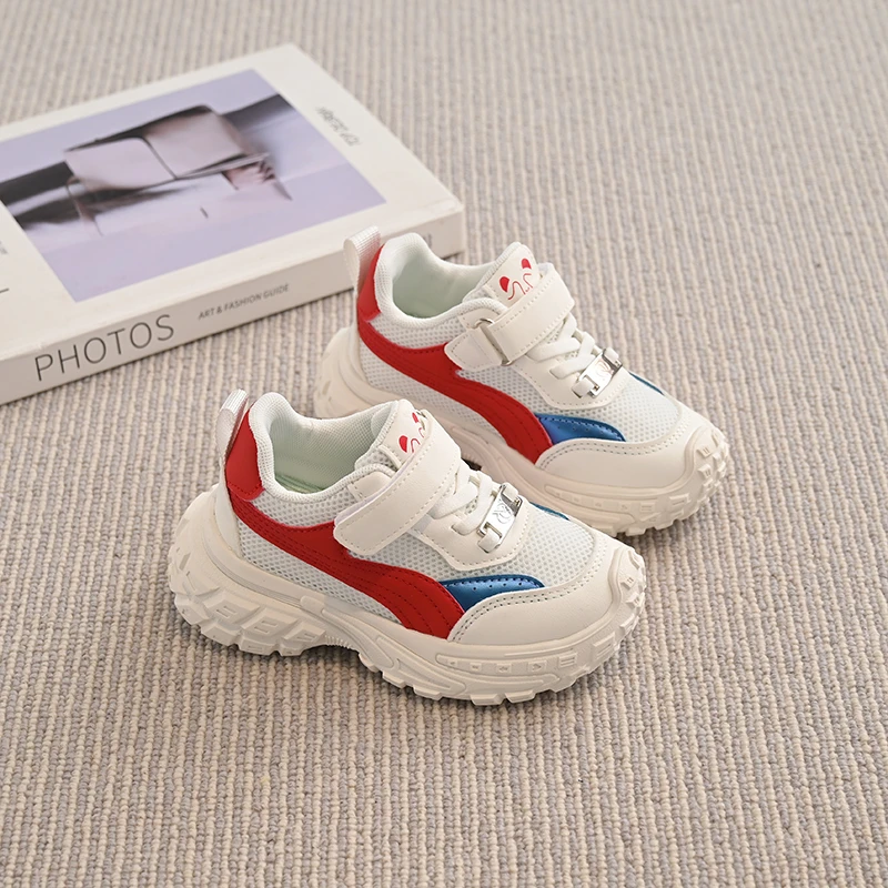 

Легкие детские черные кроссовки с дышащей сеткой для мальчиков, школьная повседневная прогулочная обувь, нескользящие спортивные детские кроссовки для девочек