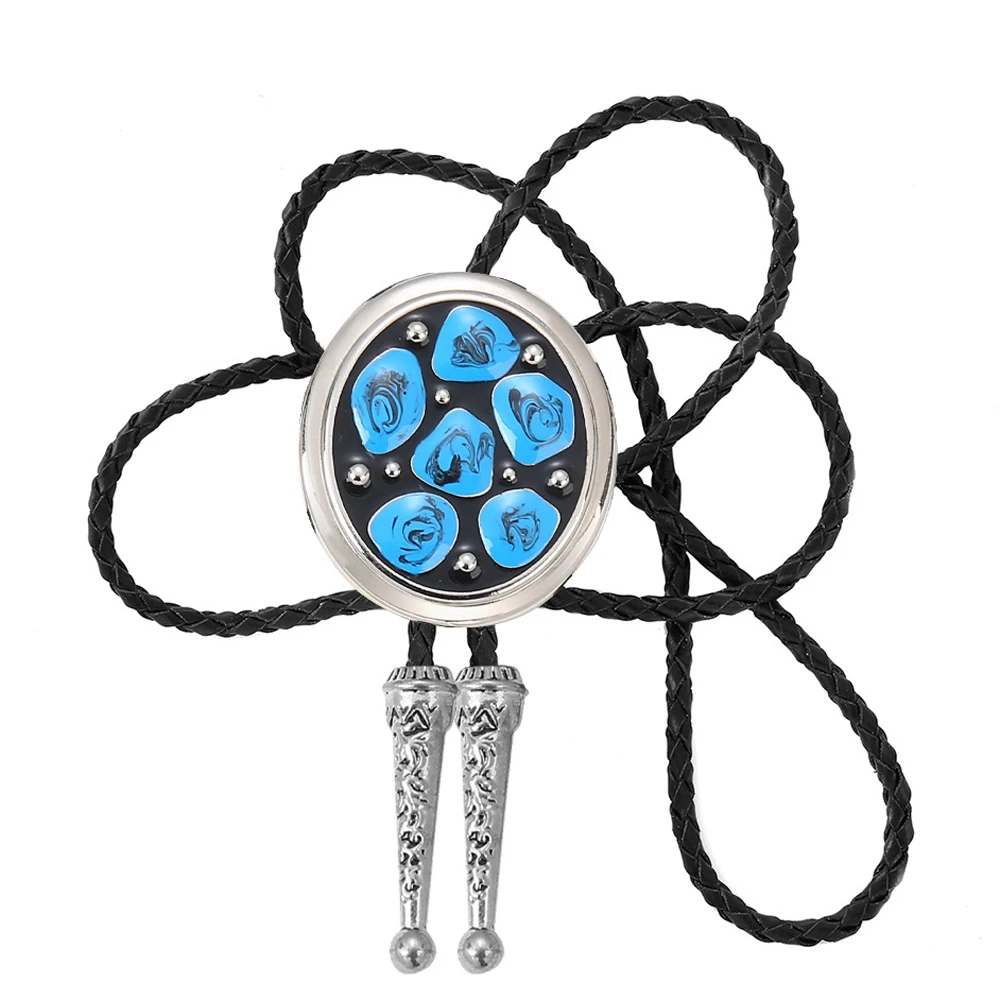 Western Cowboy Rhinestone Combination Bolo Tie For Men Fashion Leather Rope Corbatas Para Hombre