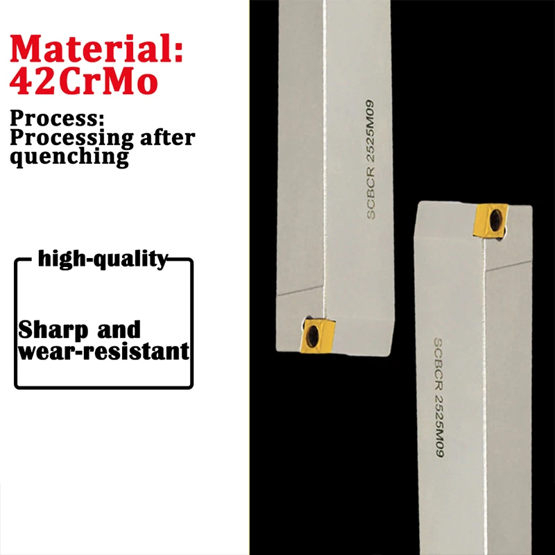 Portaherramientas de torneado externo, 1 piezas, SCBCR2020K09, SCBCR2525M09, SCBCR2020K12, CNC, SCBCR, SCBCL, CCMT09T304