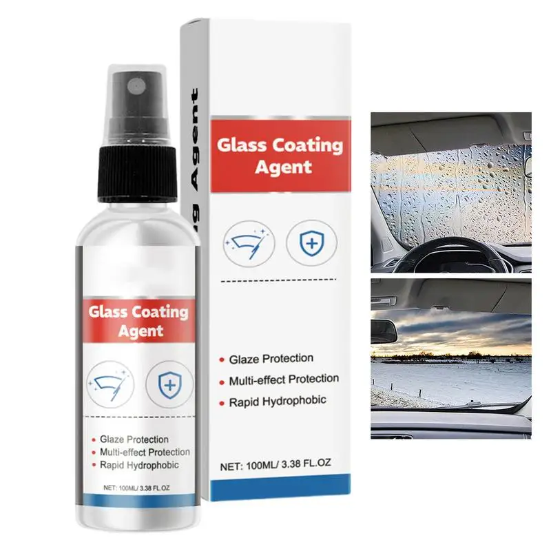 Car Glass Anti Fog Spray 100ml Car Glass Anti-Fog Rainproof Agent Auto Glass Coating Agent Waterproof Windshield Fog Prevention