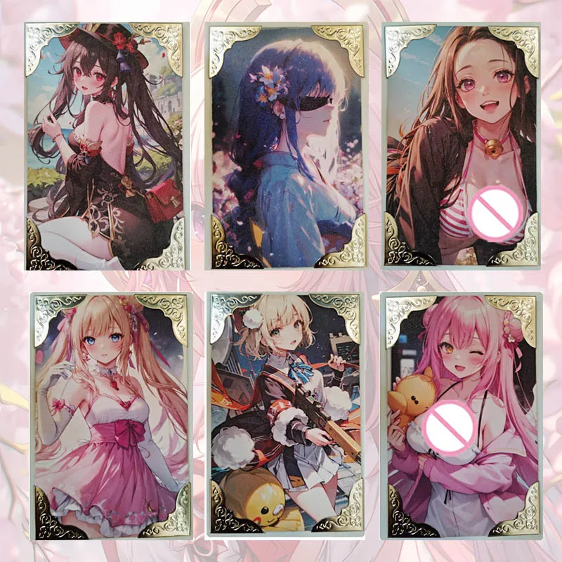 Goddess Story Rose Island ACG card Hu Tao Kamado Nezuko Boa Hancock Furina Lumine boy Toy collection Birthday Christmas gifts