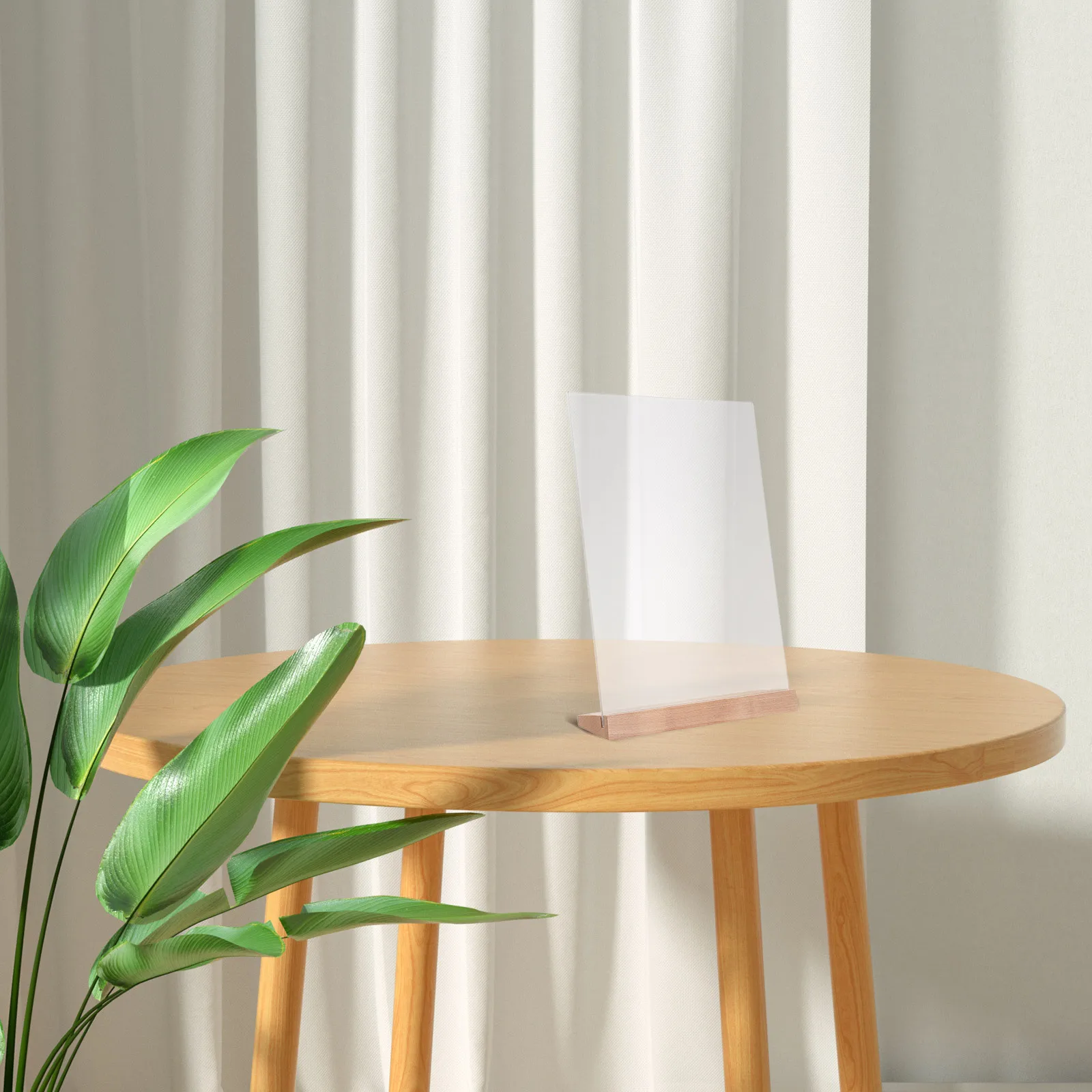 

3pcs Acrylic Desktop Display Stand 12.18X8.25 Inch Clear Tabletop Sign Holder For A4 Menus Posters Flyers Freestanding