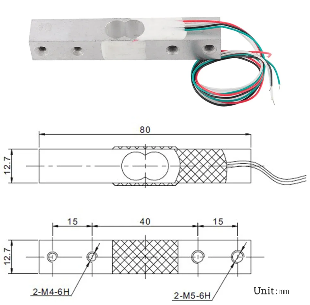 RCmall YZC-133 Portable Weight Sensor 1KG 2KG 3KG 5KG 10KG 20KG Load Cell Weighing Sensors for Electronic Scale HX711 AD Module