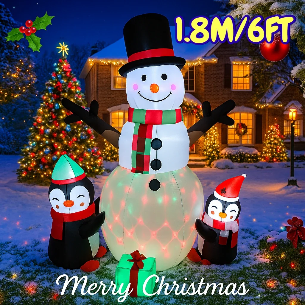 

1,8 м/6 футов снеговик пингвины рождественский орнамент домашняя надувная игрушка со светодиодной подсветкой двор рождественский орнамент вечерние украшения «сделай сам» на открытом воздухе