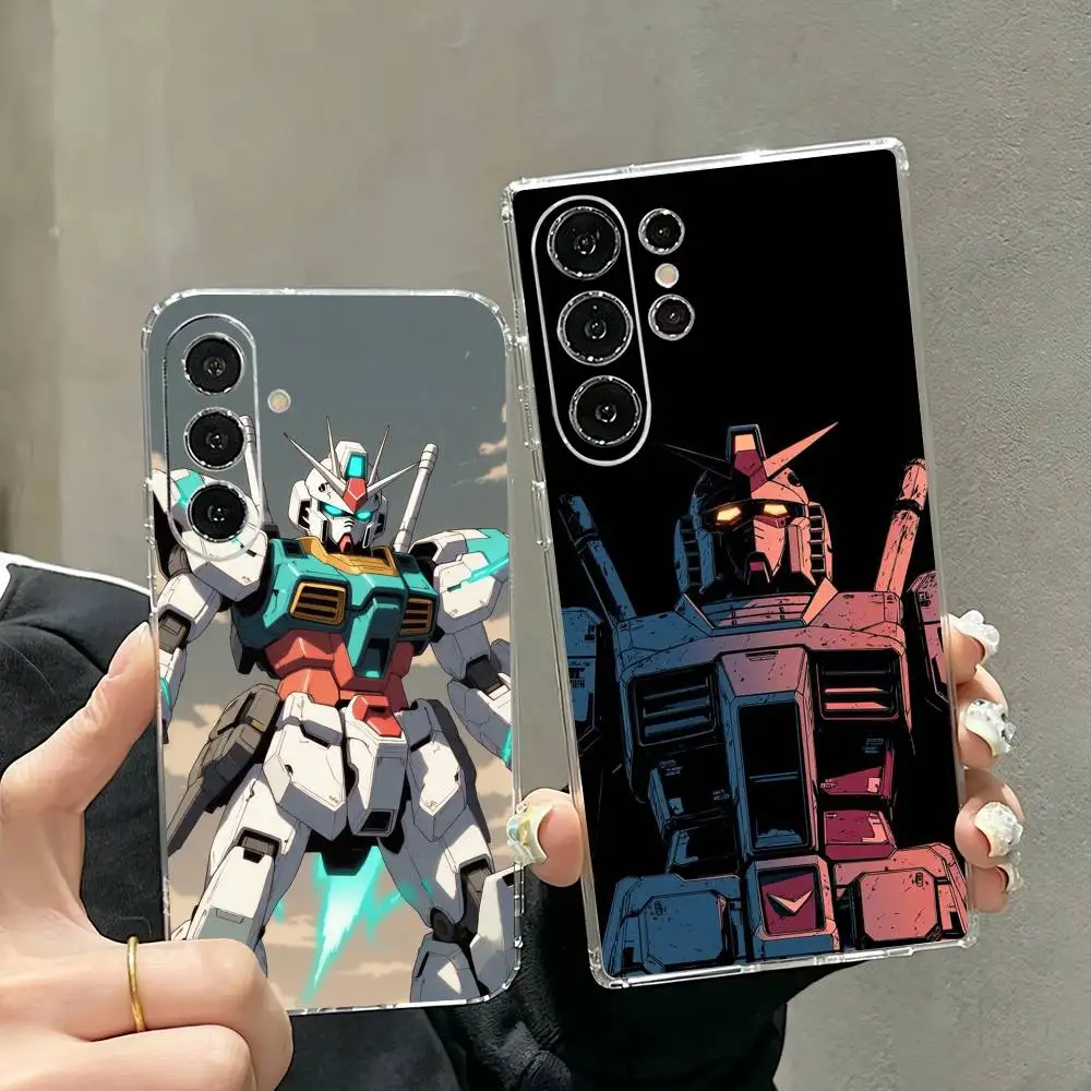 Gundams Cartoon Mens Fave  Phone Case Transparent Silicone Soft For Samsung S25,S24,S21,S22,S23,S30,Ultra,S20,Plus,Fe