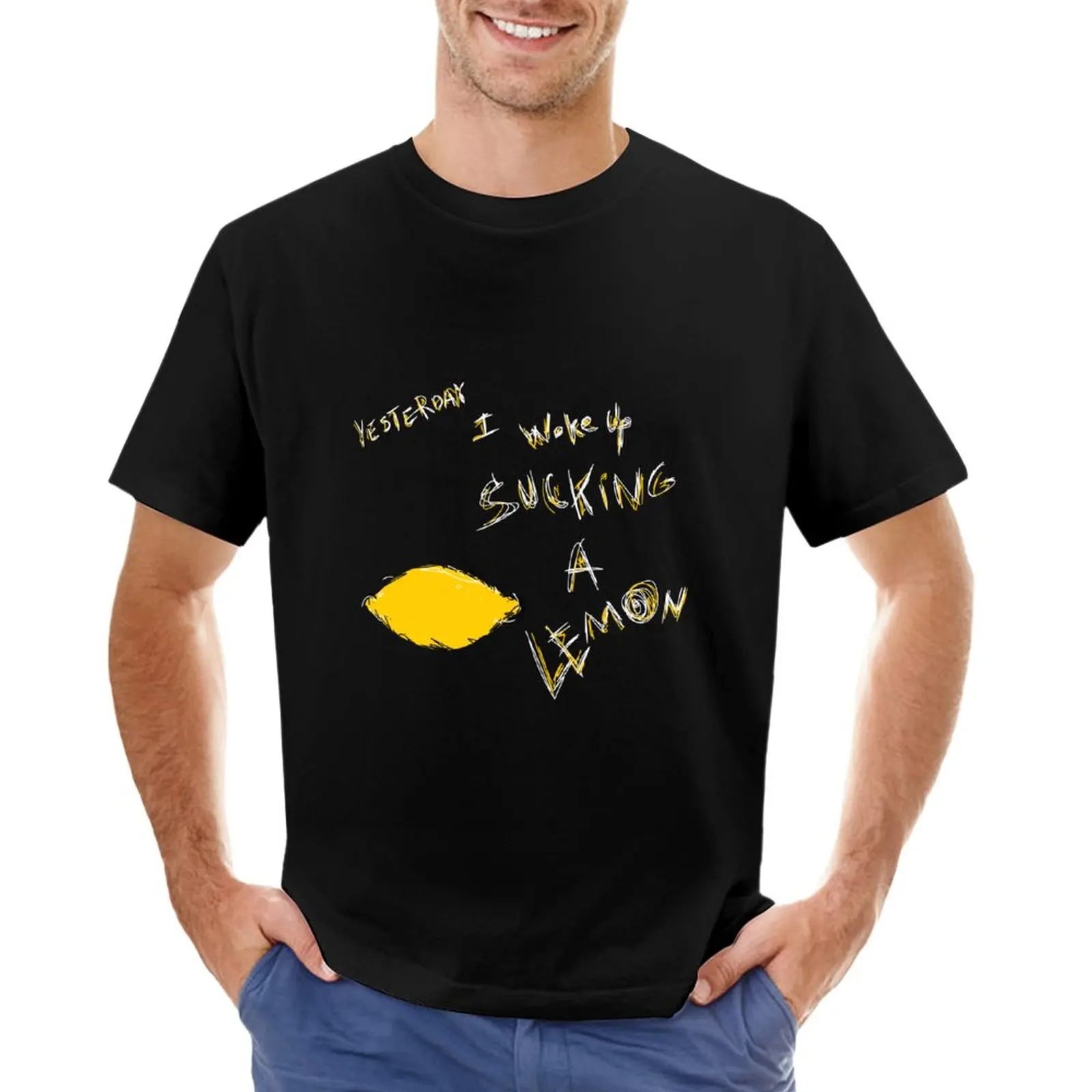 

thom sucking a lemon T-Shirt sweat graphics funny t shirts for men