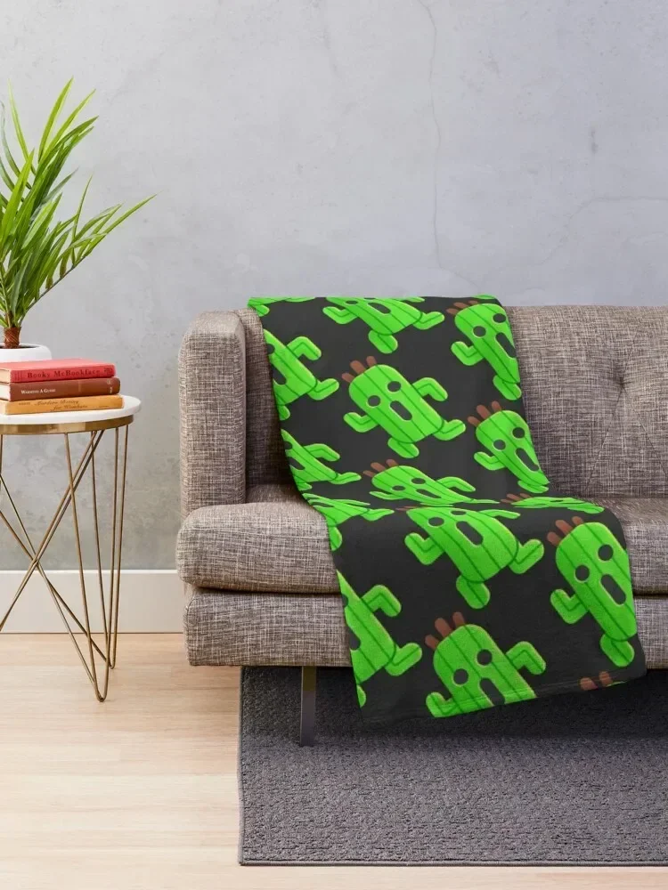 Lil' Cactuar Throw Blanket Personalized Gift Tourist wednesday Sofa Quilt Blankets