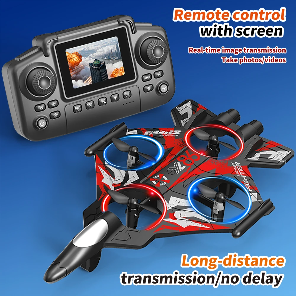 

YL86 RC Plane with Camera Helicopter Three speed switching Aircraft Rolling at 360 °Fighter Hover at fixed height RC Drone Toys