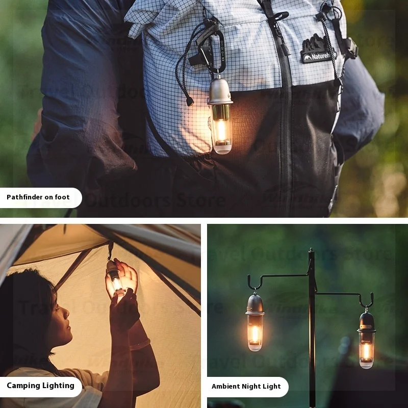 Naturehike في الهواء الطلق المحمولة فانوس التخييم الإضاءة مصباح لتهيئة الجو مصباح معلق الجدة لوازم التخييم المشي لمسافات طويلة أضواء درب #6