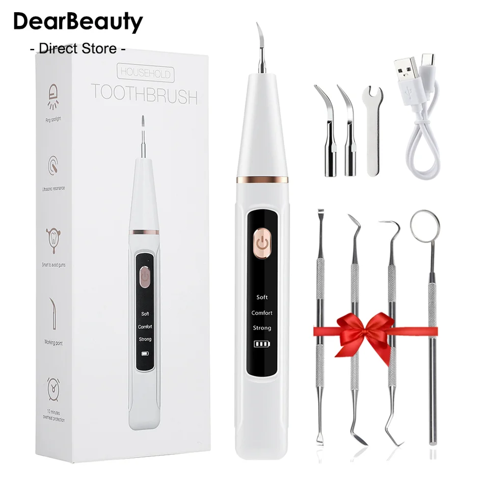 Limpiador Dental Ultrasónico Eléctrico Sónico para Placa Dental Removedor de Sarro para Dientes Manchas Cálculo Dental