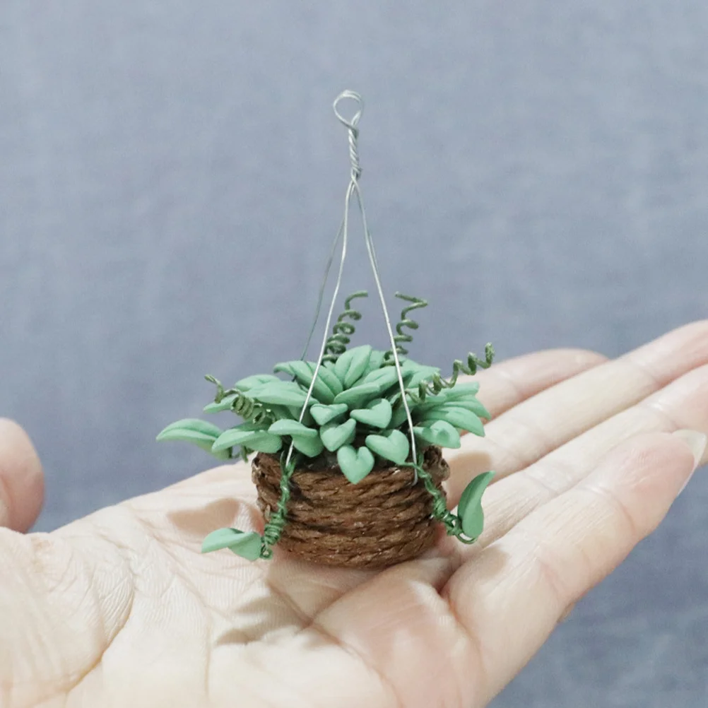 3 pçs casa vaso de plantas em miniatura decoração para casa minúsculos móveis plantas acessórios brinquedos adorno acessório