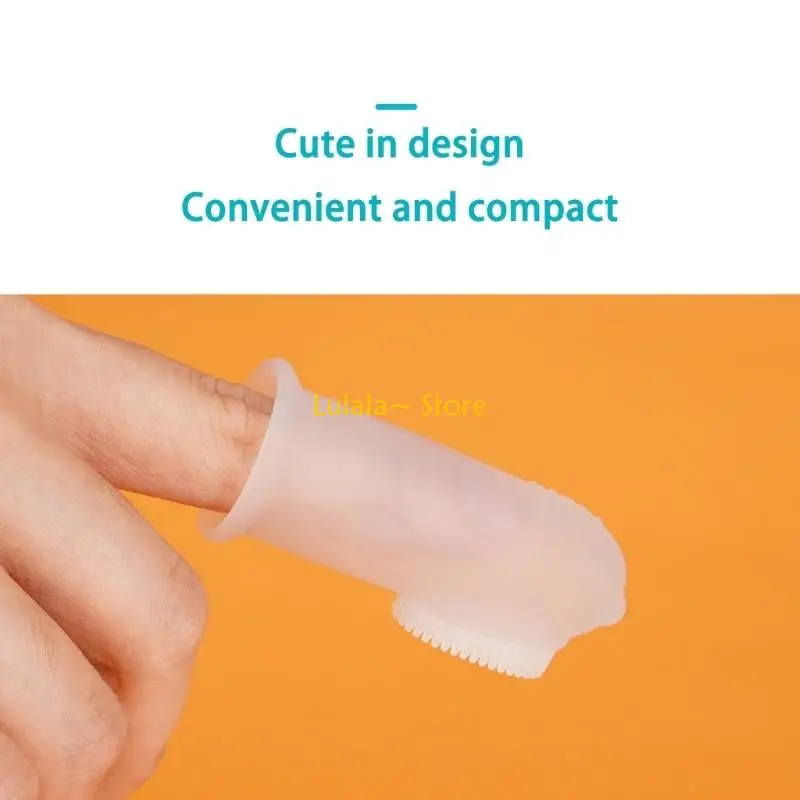 Y4QA-cepillo dientes higiénico silicona para dedos bebé, chupete, diseño fácil limpiar para cuidado Dental