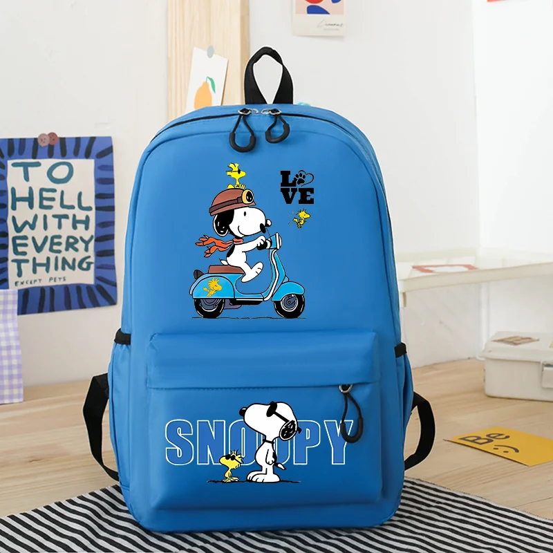 Snoopys Studenten-Schultasche, Unisex-Rucksäcke, Cartoon-Anime-Muster, bedruckt, großes Fassungsvermögen, Rucksack für den Schulanfang, Party-Geschenk, neu