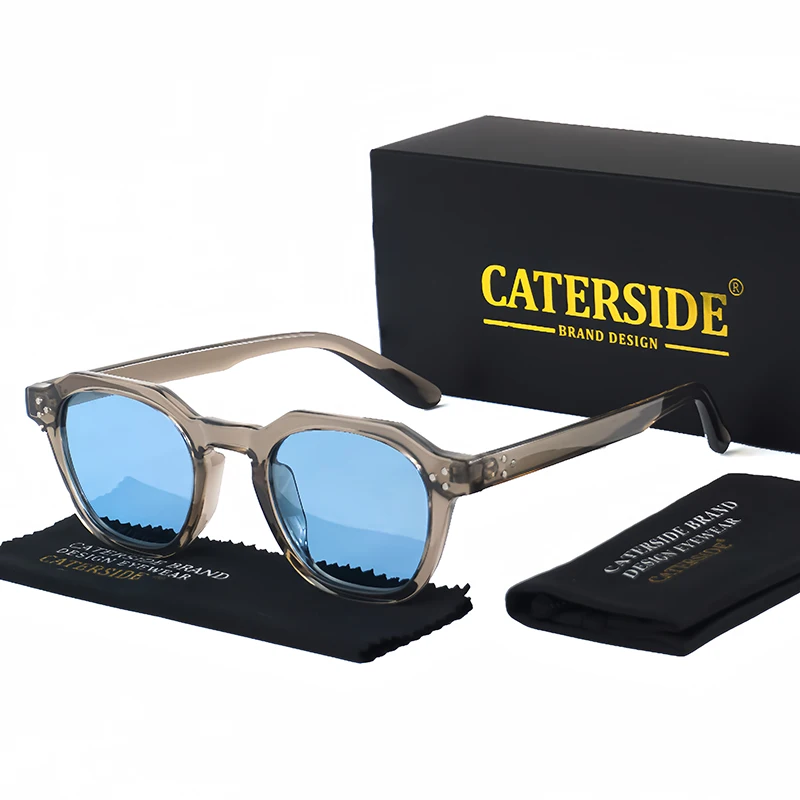 CATERSIDE Retro Polarisierte Sonnenbrille Männer Ultraleicht TR90 Rahmen Polygon Frauen Sonnenbrille Im Freien Hohe Qualität Reise Brillen – Detail 8