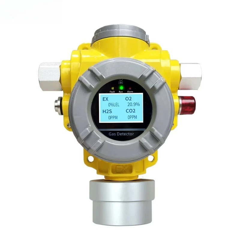 Industrial fixed-point combustible gas leak detector, modular multi-gas monitoring alarm for CO H2S O2 EX
