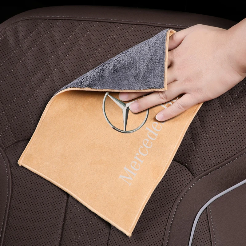 Car Microfiber Cleaning Towel Wipe Drying Cloth Clean Tools For Mercedes Benz AMG W203 W206 W220 W205 W211 W177 W204 W213 W214