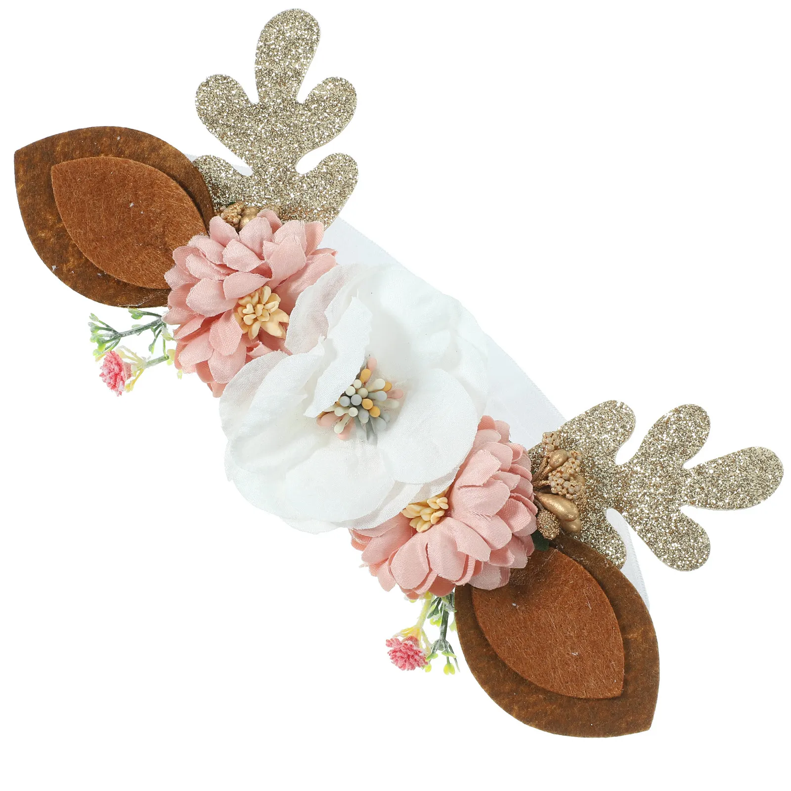 

Christmas Antler Headband For Toddler Lightweight Elastic Baby Girl Hairband Deer Horn Design Xmas Party Decorative