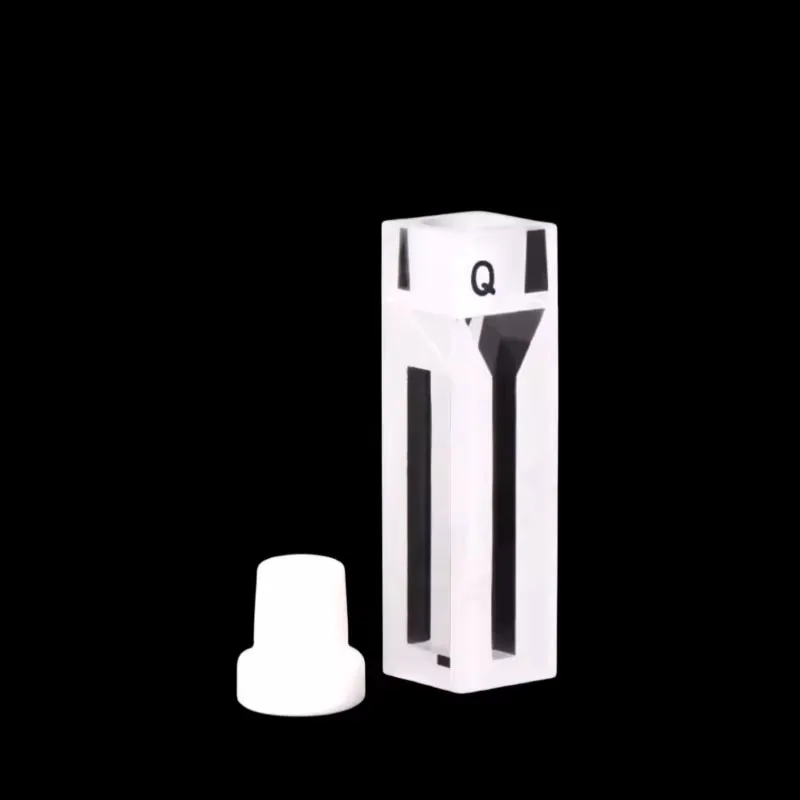 

Micro Quartz Cuvette Slit 4mm Fluorescent Quartz Absorption Cells 1400ul PTFE Sealing Sintering Technology Resistant Acid Alkali