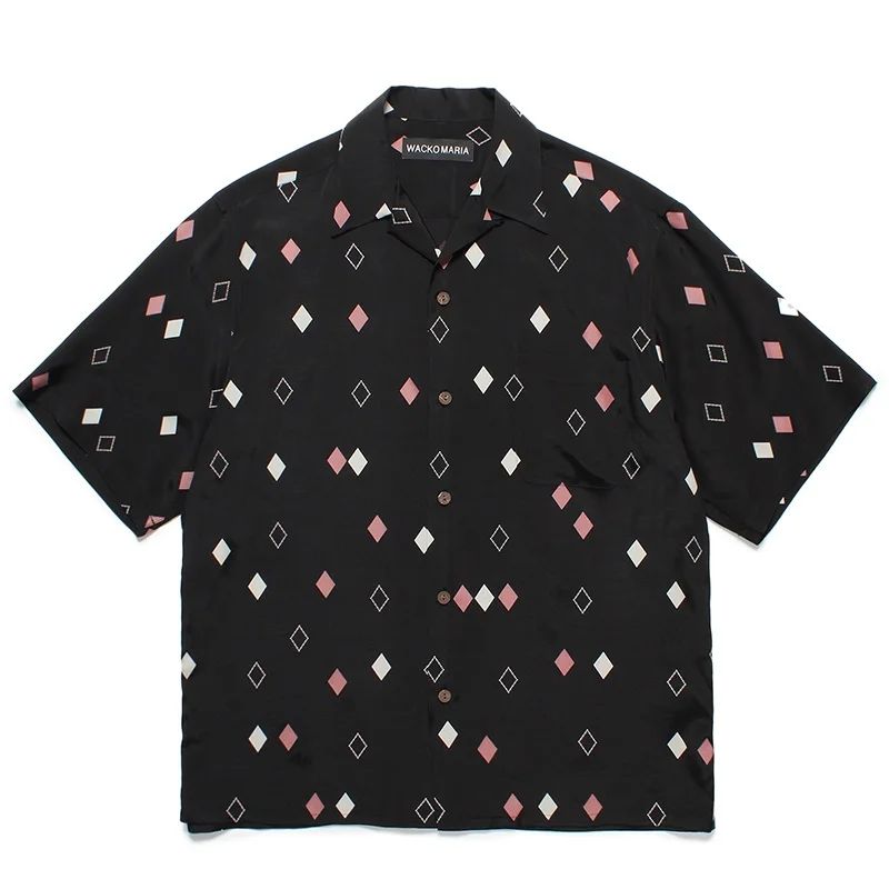 Streetwear Summer New Multicolour WACKO MARIA Hawaii Trendy Mens Womens Casual Loose Holiday High-end Short Sleeve Shirt