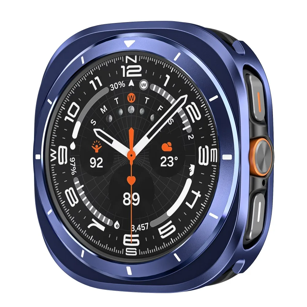 حافظة معدنية فاخرة لساعة سامسونج جالاكسي الترا 2025 47 مللي متر غطاء من سبائك الألومنيوم واقي للشاشة لساعة جالاكسي 2024 47 مللي متر #2