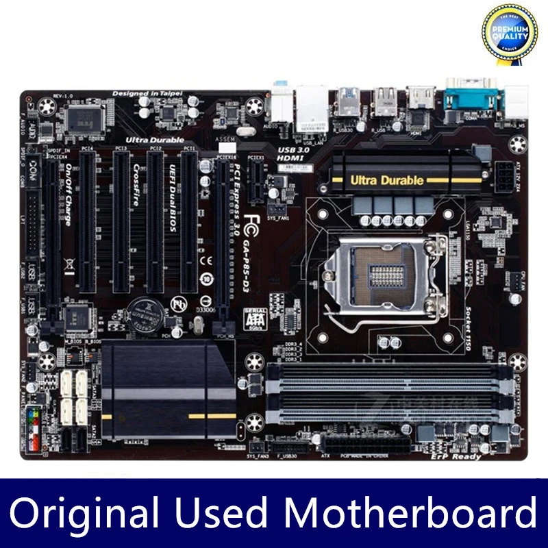 

For Intel Used GA-P85-D3 P85-D3 motherboard B85 Socket LGA 1150 DDR3 16GB i7 i5 i3 USB3.0 SATA III Desktop motherboard