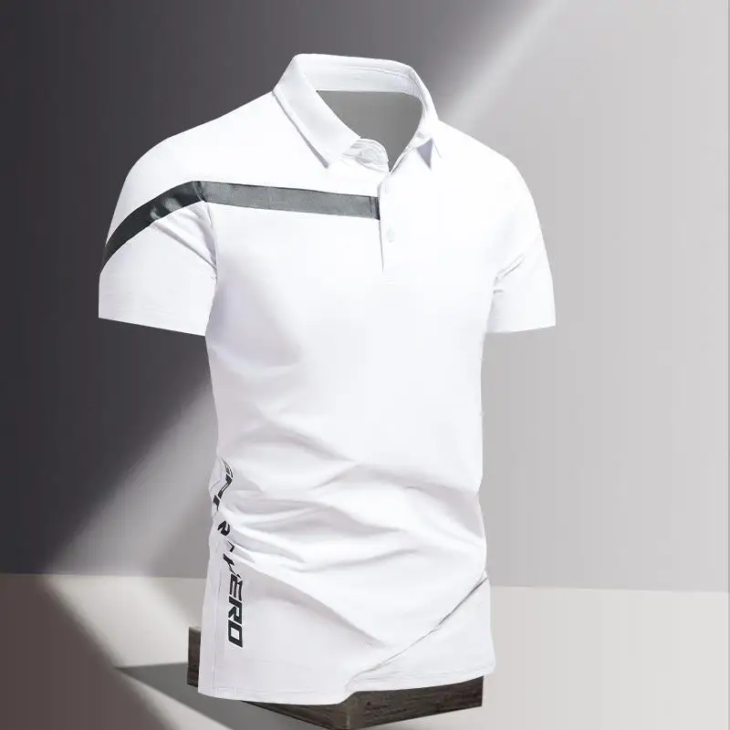 

Casual Ice Silk Loose Short Sleeve Crew Neck High Elasticity Sport Fitness Top for Men Shirt Trendy Loose Fit Summer Thin
