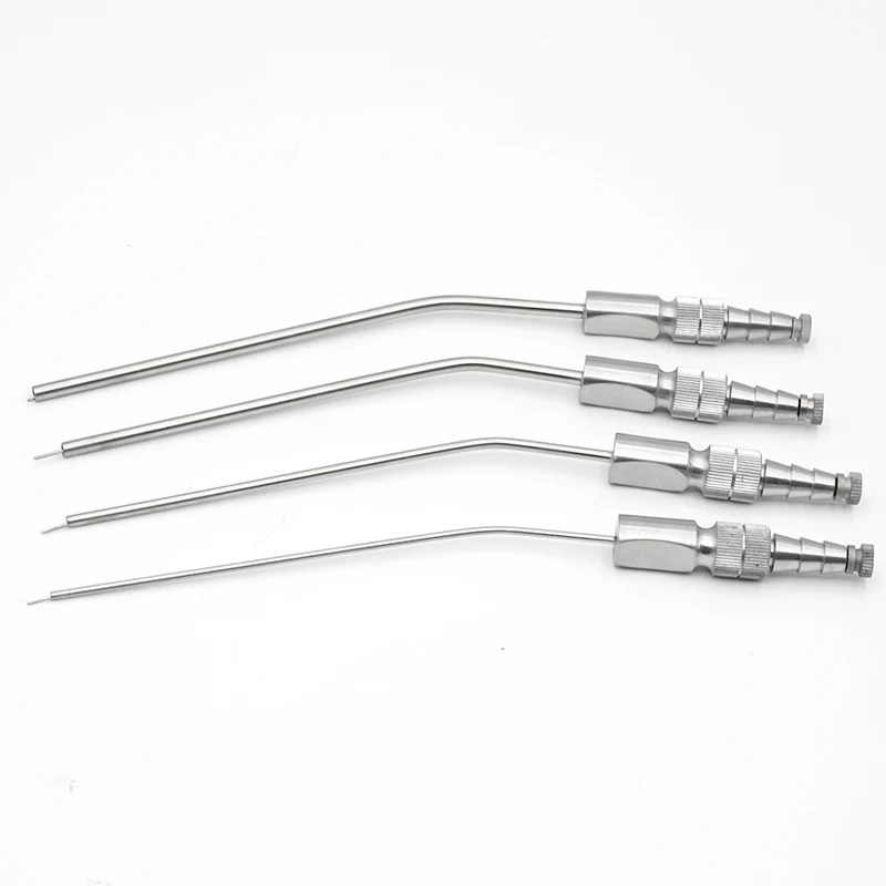 1pc Dental Aspirator Stainless Steel Ferguson Frazier Suction Tube 2/3mm/4mm/5mm Implant Surgical Tool Oral Weak Straw Tubes