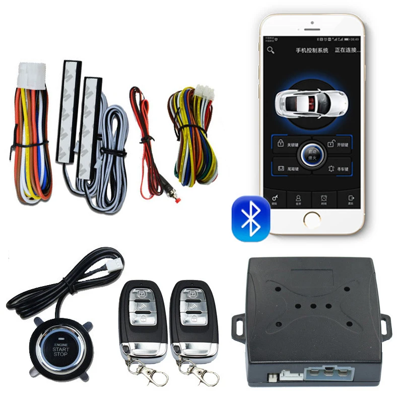 APP Control Automatic Start And Stop Keyless Entry System 3D Sensing, Anti Theft Vibration Alarm, One Key Start For Audi Toyota