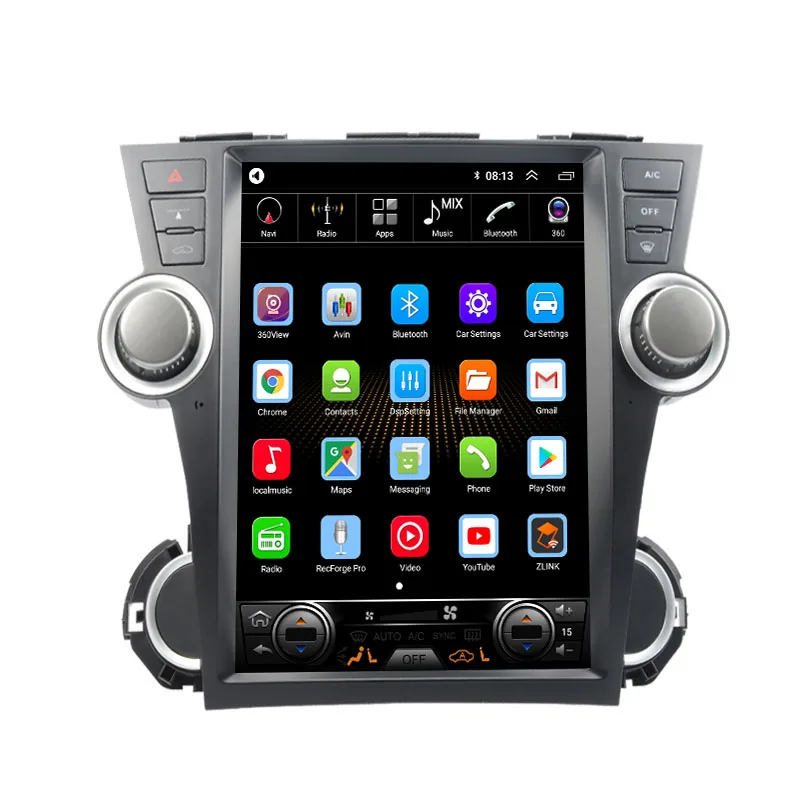 For Highlander 2009-2013 Double 2 Din Quad Octa-Core Headunit Android Radio Car DVD Player Car Audio