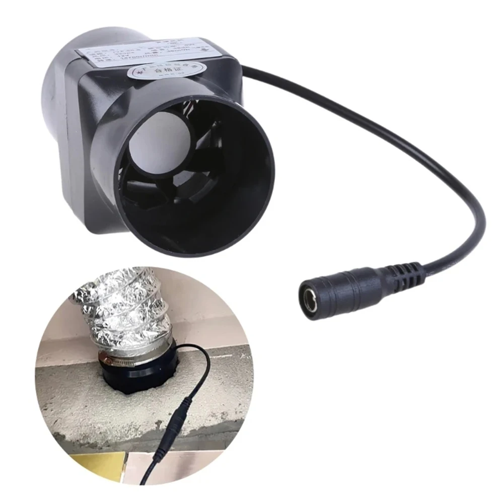 Duct Fan Powerful Inline Exhaust Fan 12V 6W Duct Blower 50mm Exhaust Fan Air Exhaust For Workshop Basement Tent Ventilation Fan