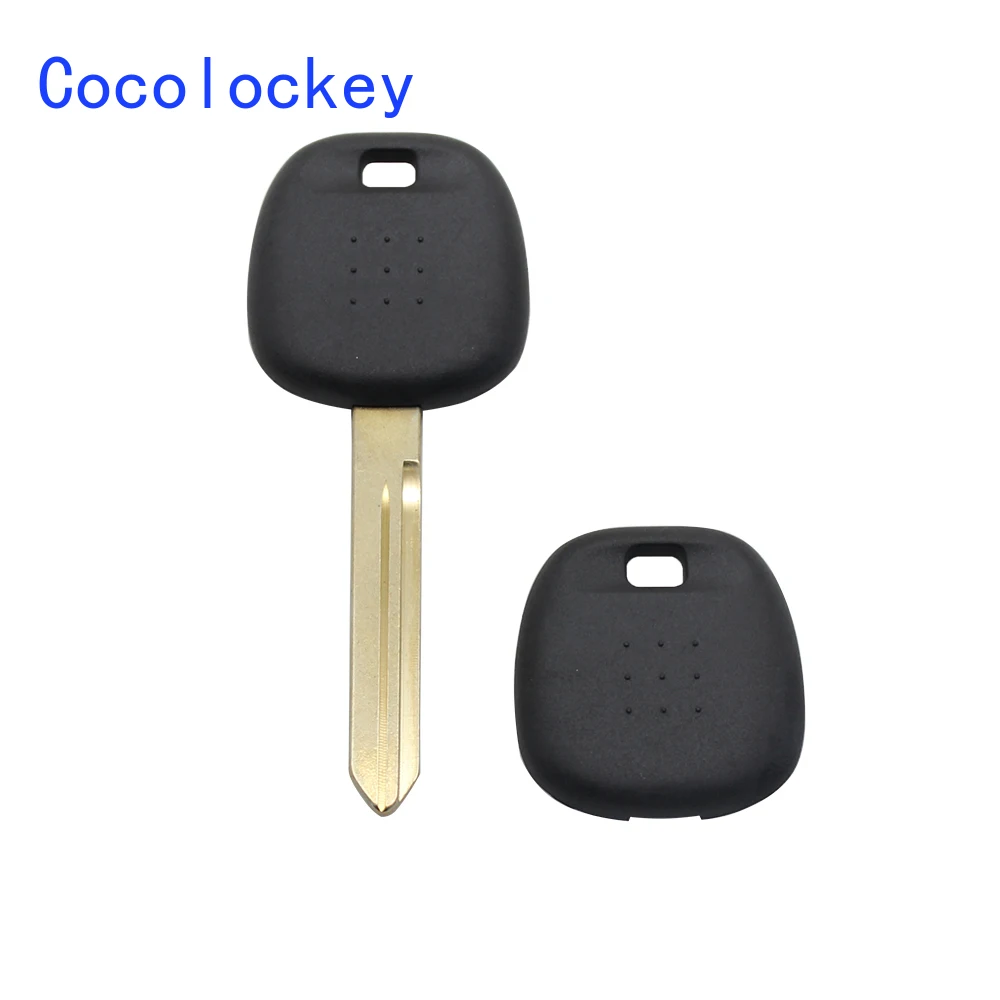 Cocolockey Transponder Ignition Blank Key Shell Case Fob for Toyota Corolla Yaris Avensis with TOY47 Blade No Chip No Logo